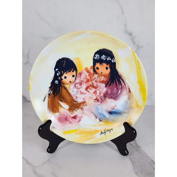 Spring Blossoms Children Of The Sun Year 1987 Fine China 8 1/2" Plate Wall Decor - Picture 1 of 13